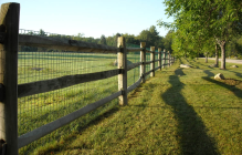 vinyl coated welded fencing materials on wood fence