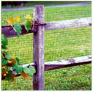 plastic mesh on post & rail