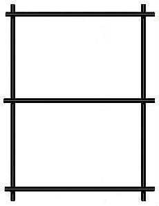 16 gauge 3"x2" black vinyl coated fence material