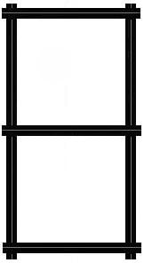 10.5 gauge 2"x2" black vinyl coated welded wire fence material
