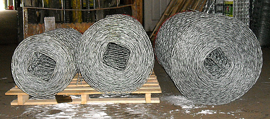  3 rolls of fence wire varying in size