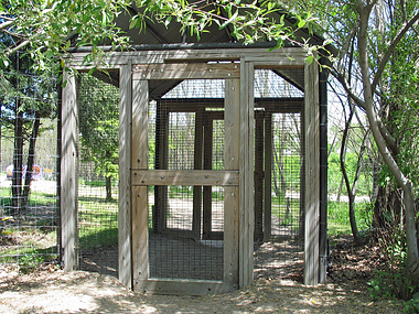 vinyl coated welded wire mesh entrance Franklin Park Zoo.