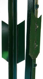 green studded T posts