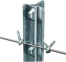 galvanized T fence post with clip
