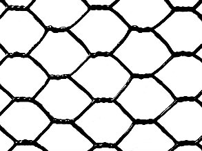 Deer Barrier Fence black vinyl coated hex