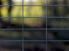 close up of vinyl coated wire