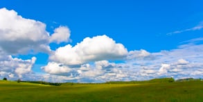  panorama of fields and clouds